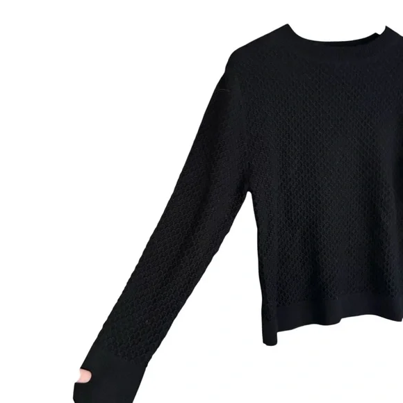 AS WE GROW Black Baby Alpaca Merino Knit Everyday Sweater NWT Sz M - Picture 7 of 9